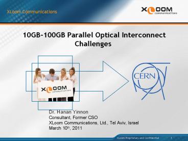 10GB-100GB Parallel Optical Interconnect Challenges