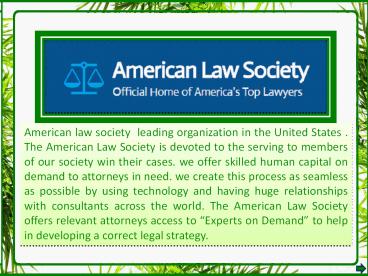 American Law Society