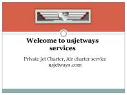 Private jet Charter, Air charter service  usjetways .com