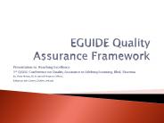 EGUIDE Quality Assurance Framework