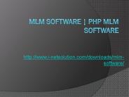 MLM Software | PHP MLM Software