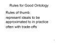 Rules for Good Ontology PowerPoint PPT Presentation