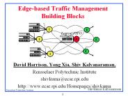 Edge-based Traffic Management Building Blocks