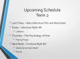 Upcoming Schedule Term 2 PowerPoint PPT Presentation