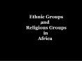 Ethnic and Religious Groups PowerPoint PPT Presentation