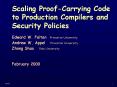 Scaling Proof-Carrying Code to Production Compilers and Security Policies PowerPoint PPT Presentation