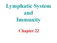 Chapter 22 Lymphatic PowerPoint PPT Presentation