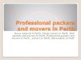 Professional packers and movers in Perth