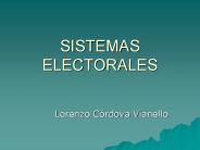 SISTEMAS ELECTORALES