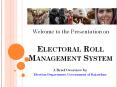 Electoral Roll Management System PowerPoint PPT Presentation