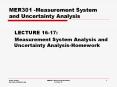 MER301 -Measurement System and Uncertainty Analysis PowerPoint PPT Presentation