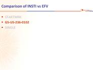 Comparison of INSTI vs EFV