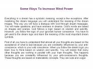 Some Ways To Increase Mind Power