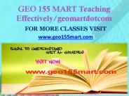 GEO 155 MART Teaching Effectively geomartdotcom
