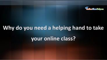 Pay Someone To Take My Online Class