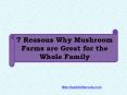 7 Reasons Why Mushroom Farms are Great for the Whole Family PowerPoint PPT Presentation