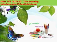 GEO 155 OUTLET  The learning interface/geo155outletdotcom