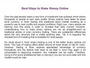 Best Ways to Make Money Online