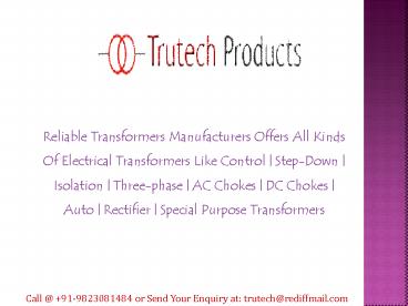 Transformers Manufacturers In Mumbai