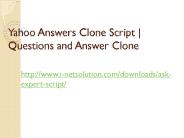 Yahoo Answers Clone Script | Questions and Answer Clone