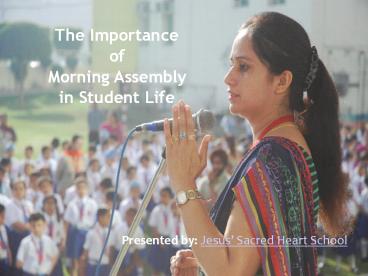 Jesus’ Sacred Heart School - The Importance of Morning Assembly