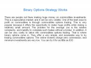Binary Options Strategy Works