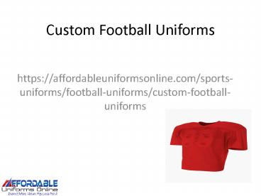 Custom Football Uniforms