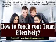 How to Coach your Team Effectively