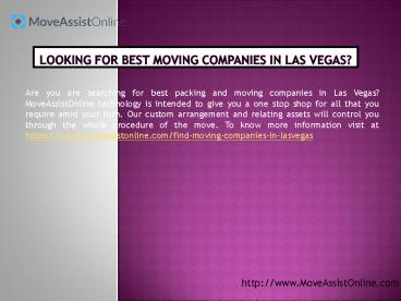 Searching for Top Moving Companies in Las Vegas?