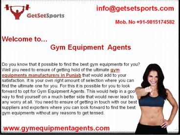 Look for the affordable gym equipments manufacturers in Punjab