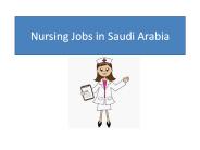 Nursing jobs in Saudi Arabia