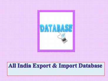 All India Export & Import Database (1)