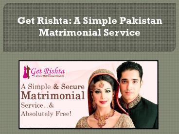 Pakistan  Matrimonial sites