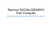 Remove SOCIAL2SEARCH from Computer