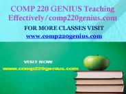 COMP 220 GENIUS Teaching Effectively/comp220genius.com