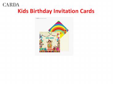 Birthday Invitation Cards | CARDA