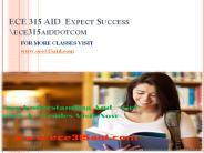 ECE 315 AID  Expect Success ece315aiddotcom