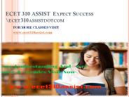 ECET 310 ASSIST  Expect Success ecet310assistdotcom