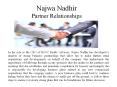 Najwa Nadhir-Partner Relationships PowerPoint PPT Presentation