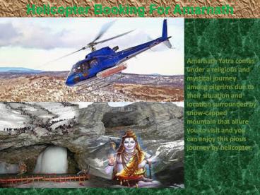 Helicopter Booking For Amarnath