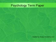 Psycology Term Paper Topics