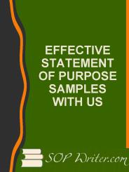 Effective Statement of Purpose Samples With Us