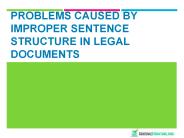 Problems Caused by Improper Sentence Structure in Legal Documents