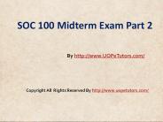 SOC 100 Midterm Exam Part 2 Assignment