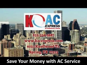 Save Your Money with AC Service