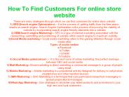 Details of Ecommerce information