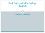 Best Backpacks for College Students