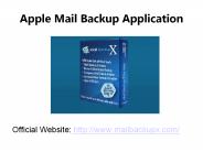 Apple Mail Backup Application