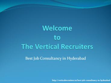 JOB CONSULTANCY IN HYDERABAD