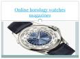 online horology watches and lewelry magazines PowerPoint PPT Presentation